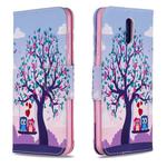 For Nokia 2.3 Colored Drawing Horizontal Flip Leather Case with Holder & Card Slots & Wallet(Two Owls)