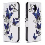 For Nokia 2.3 Colored Drawing Horizontal Flip Leather Case with Holder & Card Slots & Wallet(Butterflies)