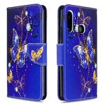 For Galaxy A70e Colored Drawing Horizontal Flip Leather Case with Holder & Card Slots & Wallet(Purple Butterfly)