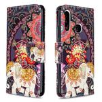 For Galaxy A70e Colored Drawing Horizontal Flip Leather Case with Holder & Card Slots & Wallet(Flower Elephant)