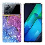 For Infinix Note 12 VIP 2.0mm Airbag IMD Shockproof TPU Phone Case(Blue Purple Marble)