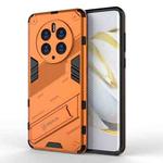 For Huawei Mate 50 Pro Punk Armor 2 in 1 PC + TPU Shockproof Phone Case with Invisible Holder(Orange)