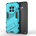 For Huawei Mate 50 Punk Armor 2 in 1 PC + TPU Shockproof Phone Case with Invisible Holder(Blue)