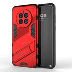 For Huawei Mate 50 Punk Armor 2 in 1 PC + TPU Shockproof Phone Case with Invisible Holder(Red)
