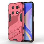 For Huawei Nova Y90/Enjoy 50 Pro Punk Armor 2 in 1 PC + TPU Shockproof Phone Case with Invisible Holder(Light Red)
