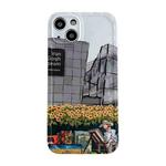 For iPhone 13 Oil Painting TPU Phone Case(Street Painter)