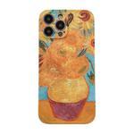 For iPhone 12 mini Oil Painting TPU Phone Case (Sunflower)