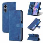 For OPPO A97 5G AZNS Skin Feel Calf Texture Flip Leather Phone Case(Blue)