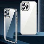 For iPhone 14 Metal Lens Film TPU Phone Case (Silver)