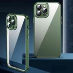 For iPhone 14 Pro Max Metal Lens Film TPU Phone Case (Green)