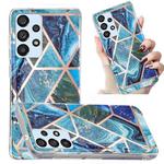 For Samsung Galaxy A53 Electroplated Marble Pattern TPU Phone Case(Blue and Green)