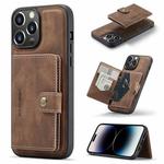 For iPhone 14 Pro Max JEEHOOD Retro Magnetic Detachable Leather Phone Case (Brown)