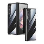 For Samsung Galaxy Z Fold4 SULADA Shockproof Plating PC Transparent Protective Case(Black)