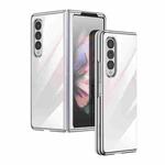 For Samsung Galaxy Z Fold4 SULADA Shockproof Plating PC Transparent Protective Case(Silver)
