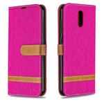 For Nokia 2.3 Color Matching Denim Texture Horizontal Flip Leather Case with Holder & Card Slots & Wallet & Lanyard(Rose Red)