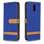 For Nokia 2.3 Color Matching Denim Texture Horizontal Flip Leather Case with Holder & Card Slots & Wallet & Lanyard(Royal Blue)