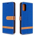 For Galaxy A41 Color Matching Denim Texture Horizontal Flip Leather Case with Holder & Card Slots & Wallet & Lanyard(Royal Blue)