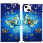 For iPhone 14 Painted Pattern Leather Phone Case (Phnom Penh Butterfly)
