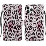 For iPhone 14 Pro Painted Pattern Leather Phone Case(Leopard)