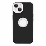 For iPhone 14 Plus Contrast Color 3 in 1 TPU Phone Case (White Black)