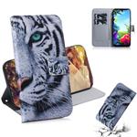 For LG K40S Combined Pattern Magnetic Attraction Horizontal Flip Leather Case, Support Holder & Card Slot & Wallet(Tiger)
