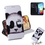 For LG K40S Combined Pattern Magnetic Attraction Horizontal Flip Leather Case, Support Holder & Card Slot & Wallet(Panda)