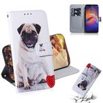 For Motorola Moto E6 Play Combined Pattern Magnetic Attraction Horizontal Flip Leather Case, Support Holder & Card Slot & Wallet(Pugs)