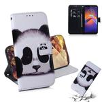 For Motorola Moto E6 Play Combined Pattern Magnetic Attraction Horizontal Flip Leather Case, Support Holder & Card Slot & Wallet(Panda)