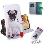 For Motorola Moto G8 Plus Combined Pattern Magnetic Attraction Horizontal Flip Leather Case, Support Holder & Card Slot & Wallet(Pugs)
