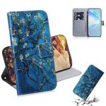 For Galaxy S20+ Combined Pattern Magnetic Attraction Horizontal Flip Leather Case, Support Holder & Card Slot & Wallet(Apricot Blossom)