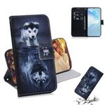 For Galaxy S20+ Combined Pattern Magnetic Attraction Horizontal Flip Leather Case, Support Holder & Card Slot & Wallet(Wolf and Dog)