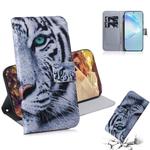 For Galaxy S20 Ultra Combined Pattern Magnetic Attraction Horizontal Flip Leather Case, Support Holder & Card Slot & Wallet(Tiger)