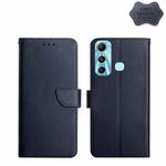 For Infinix Hot 11 Genuine Leather Fingerprint-proof Horizontal Flip Phone Case(Blue)