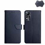 For Infinix Note 11 Genuine Leather Fingerprint-proof Horizontal Flip Phone Case(Blue)