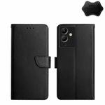 For Infinix Note 12 G96 Genuine Leather Fingerprint-proof Horizontal Flip Phone Case(Black)