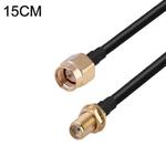 SMA Male to RP-SMA Female RG174 RF Coaxial Adapter Cable, Length: 15cm