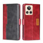 For Realme GT2 Explorer Master Contrast Color Side Buckle Leather Phone Case(Red + Black)