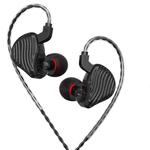 CVJ-CSE Ring Iron Hybrid Music Running Sports In-Ear Wired Headphone, Style:Without Mic(Black)