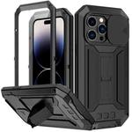 For iPhone 14 Pro R-JUST Shockproof Life Waterproof Dust-proof Case(Black)