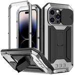 For iPhone 14 Pro Max R-JUST Shockproof Life Waterproof Dust-proof Case (Silver)