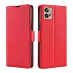 For Motorola Moto G32 4G Ultra-thin Voltage Side Buckle Leather Phone Case(Red)