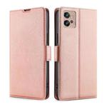 For Motorola Moto G32 4G Ultra-thin Voltage Side Buckle Leather Phone Case(Rose Gold)