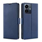For vivo Y77 5G Global Ultra-thin Voltage Side Buckle Leather Phone Case(Blue)
