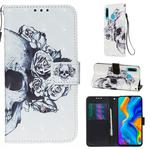 For Huawei P30 Lite 3D Painting Horizontal Flip Leather Case with Holder & Card Slot & Wallet & Lanyard(Skull)