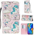 For Huawei P30 Lite 3D Painting Horizontal Flip Leather Case with Holder & Card Slot & Wallet & Lanyard(Pink Pony)