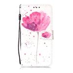 For Huawei P40 Lite 3D Painting Horizontal Flip Leather Case with Holder & Card Slot & Wallet & Lanyard(Pink Flower)