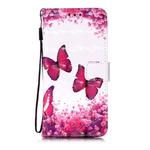 For Huawei P40 Lite 3D Painting Horizontal Flip Leather Case with Holder & Card Slot & Wallet & Lanyard(Rose Butterfly)