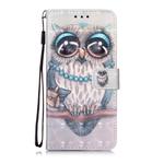 For Huawei P40 Lite 3D Painting Horizontal Flip Leather Case with Holder & Card Slot & Wallet & Lanyard(Cute Owl)