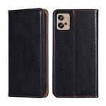 For Motorola Moto G32 4G Gloss Oil Solid Color Magnetic Leather Phone Case(Black)