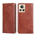 For Realme GT2 Explorer Master Gloss Oil Solid Color Magnetic Leather Phone Case(Brown)